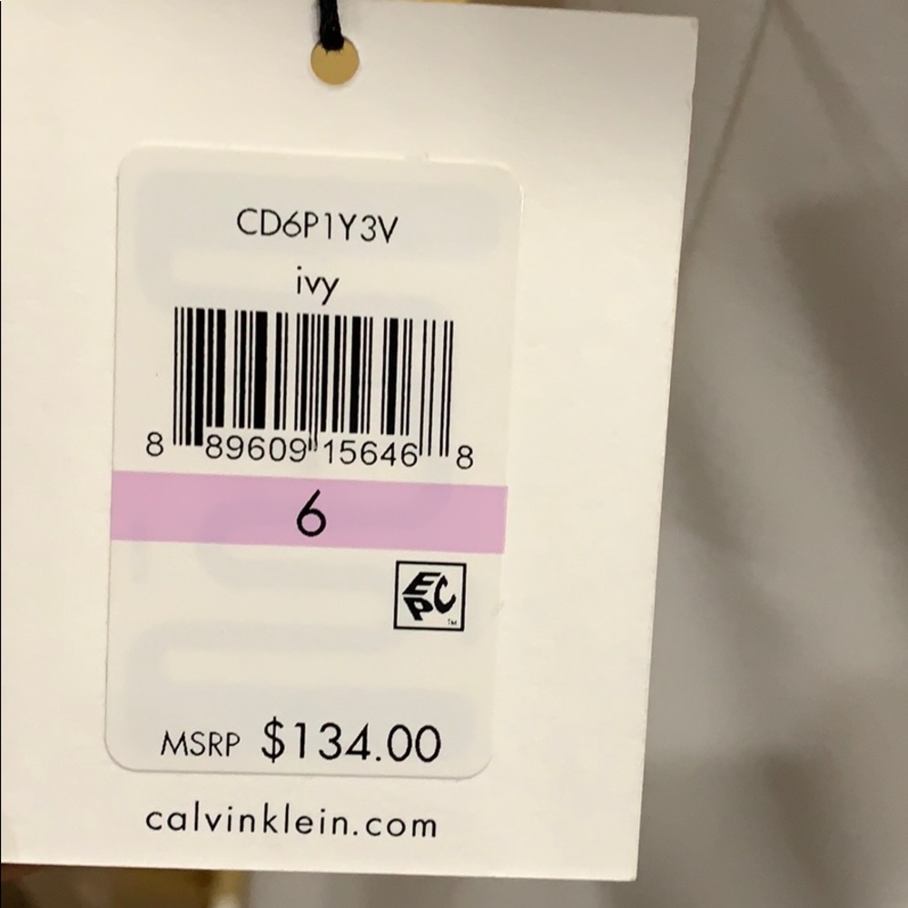 Calvin Klein ivory dress with gold hardware - Picture 8 of 9